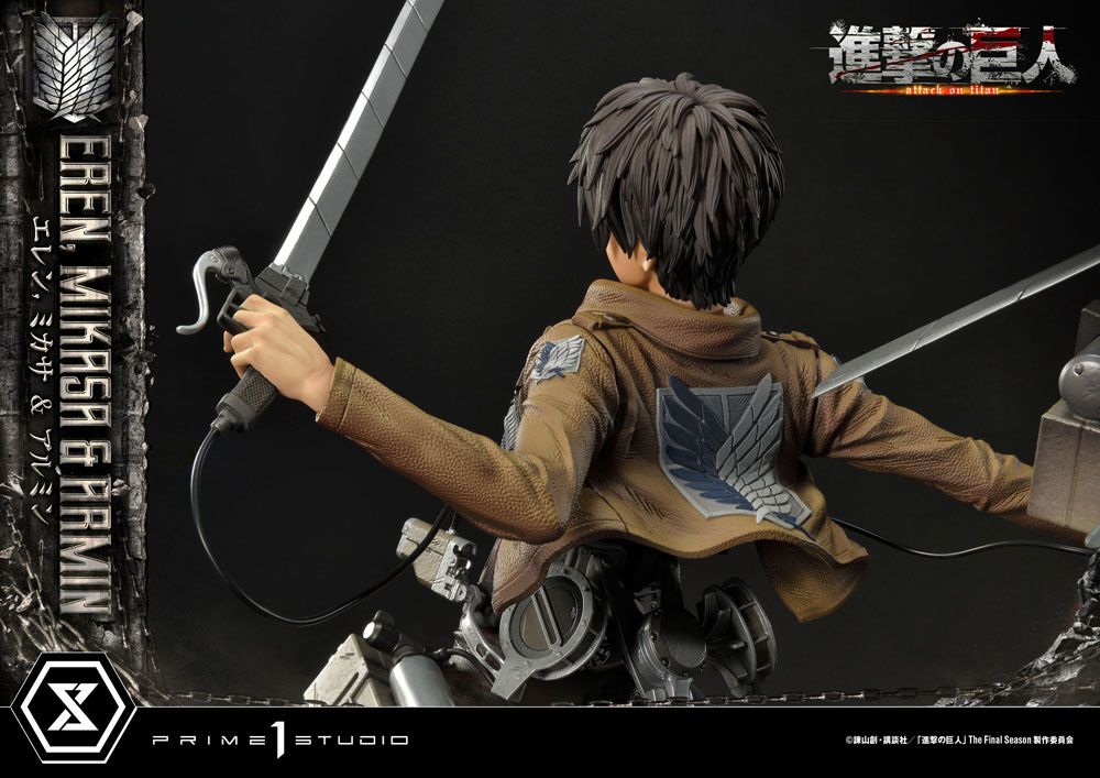 Attack on Titan Ultimate Premium Masterline Statue Eren, Mikasa, &amp; Armin 72 cm