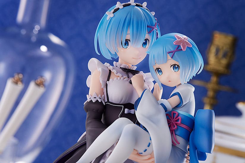 Re:Zero Starting Life in Another World PVC Statue 1/7 Rem &amp; Childhood Rem 23 cm