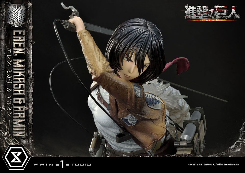 Attack on Titan Ultimate Premium Masterline Statue Eren, Mikasa, &amp; Armin 72 cm