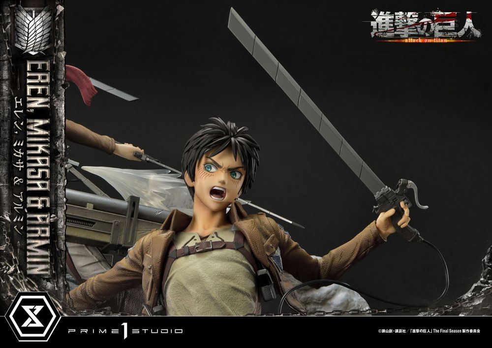 Attack on Titan Ultimate Premium Masterline Statue Eren, Mikasa, &amp; Armin 72 cm