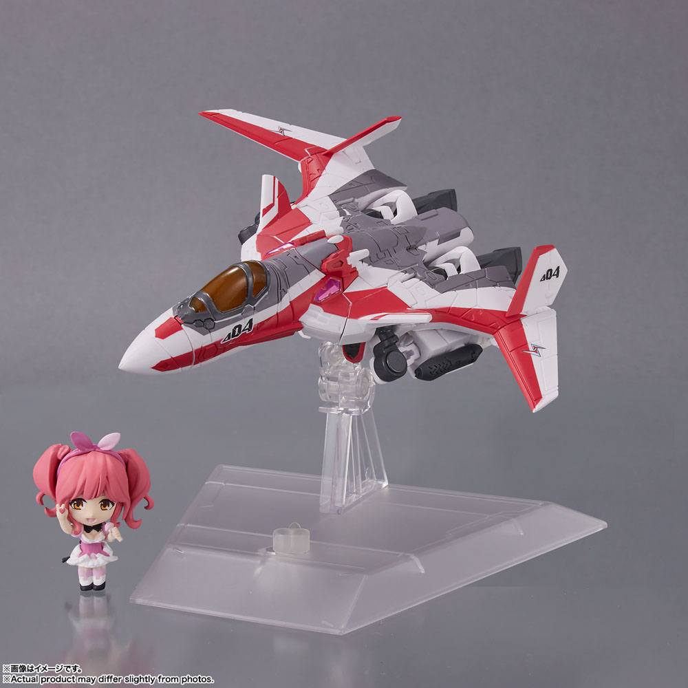 Macross Delta Tiny Session Vehicle mit Action Figure VF-31C Siegfried (Mirage Farina Jenius Use) with Makina Nakajima 10 cm