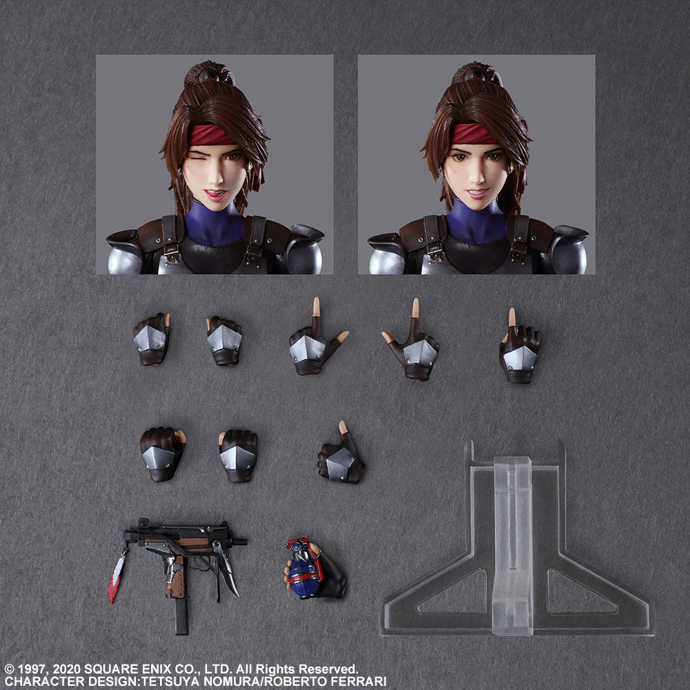 Final Fantasy VII Remake Play Arts Kai Action Figure &amp; Vehicle Jessie &amp; Bike