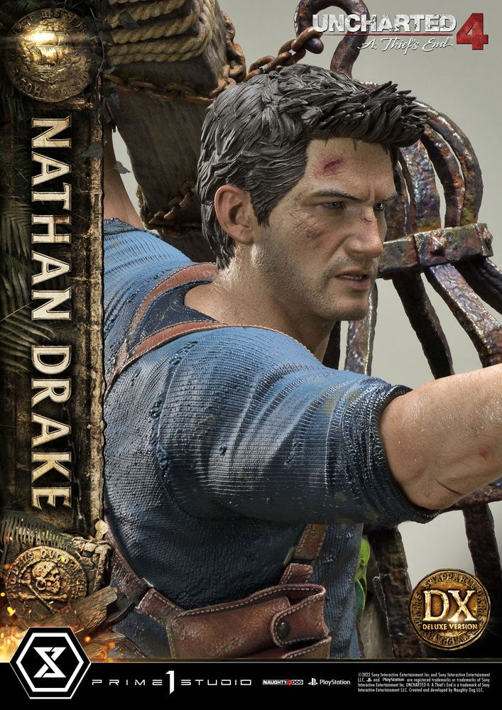 Uncharted 4: A Thief&#39;s End Ultimate Premium Masterline Statue 1/4 Nathan Drake Deluxe Bonus Version 69 cm