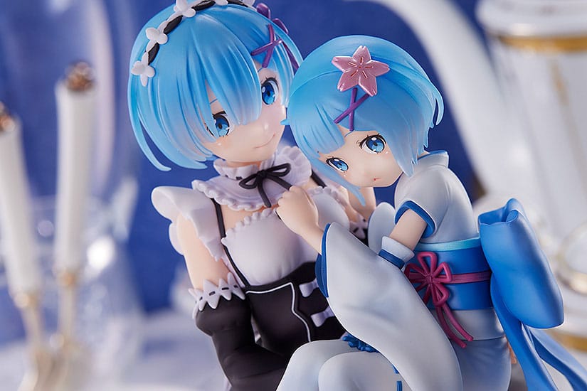 Re:Zero Starting Life in Another World PVC Statue 1/7 Rem &amp; Childhood Rem 23 cm