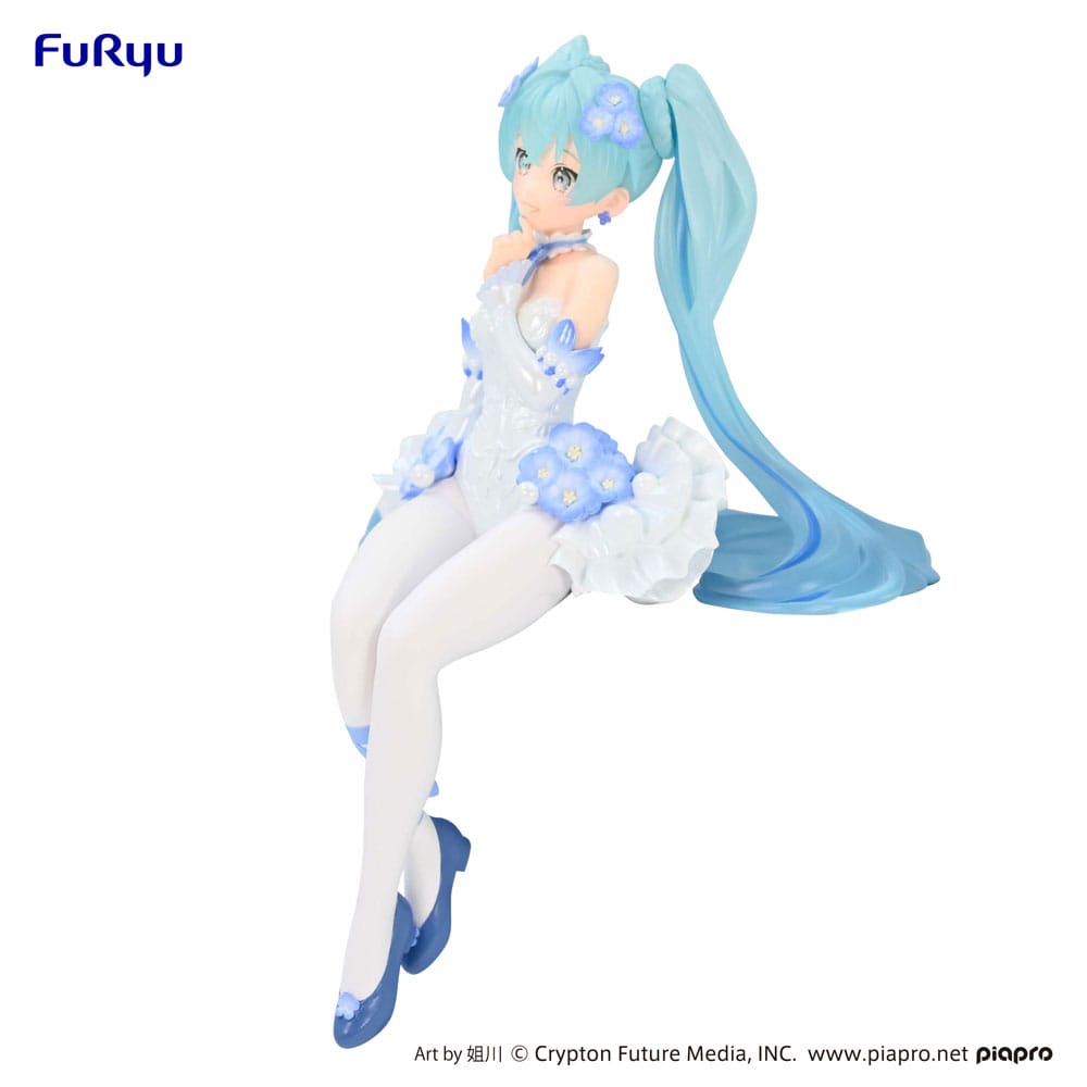 Hatsune Miku Noodle Stopper PVC Statue Miku Flower Fairy Nemophila 15 cm