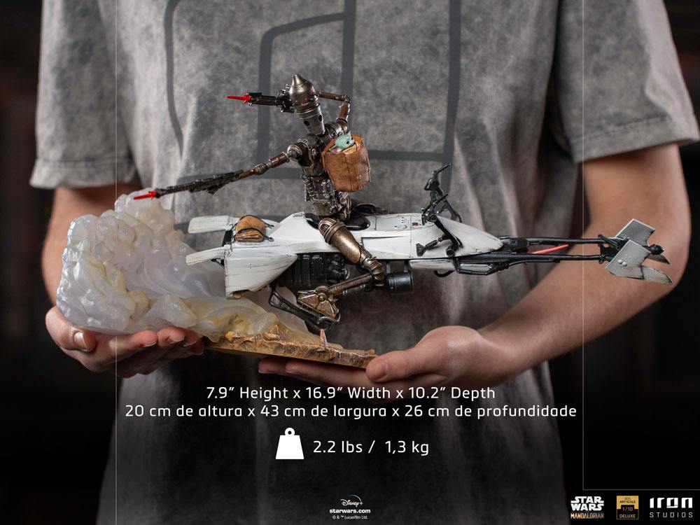 Star Wars The Mandalorian Deluxe Art Scale Statue 1/10 IG-11 &amp; The Child 20 cm