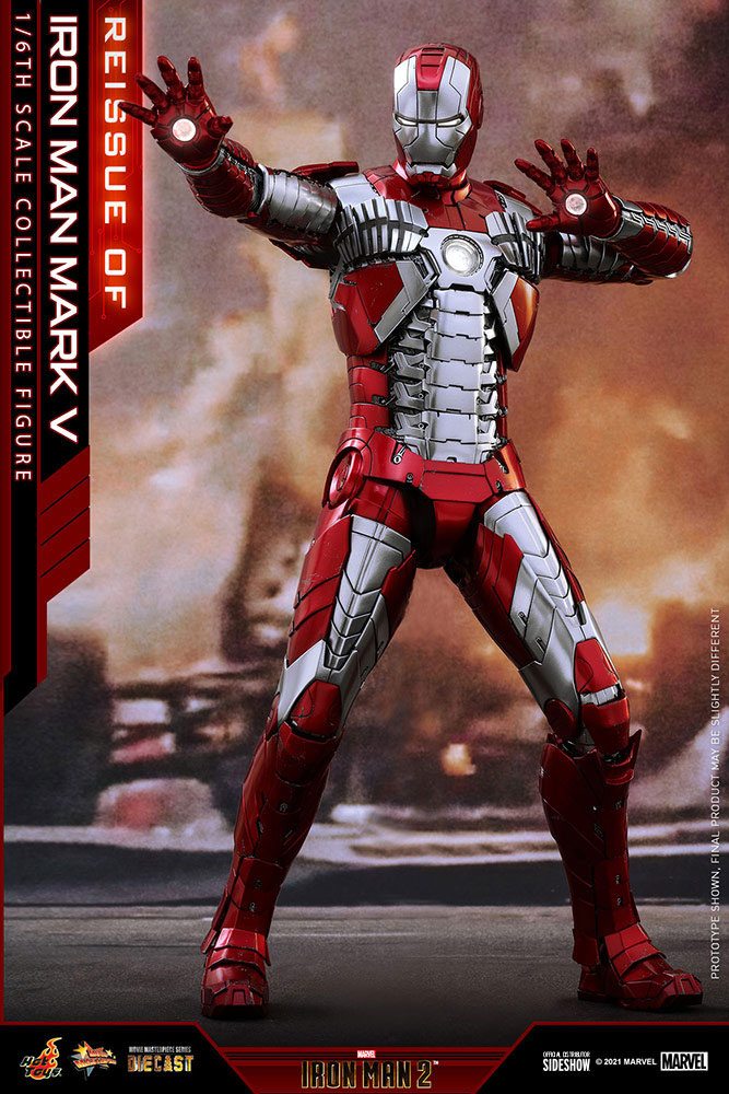 Iron Man 2 Movie Masterpiece Series Diecast Action Figure 1/6 Iron Man Mark V 32 cm