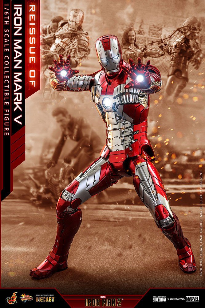 Iron Man 2 Movie Masterpiece Series Diecast Action Figure 1/6 Iron Man Mark V 32 cm