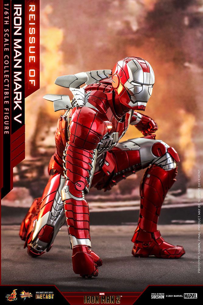Iron Man 2 Movie Masterpiece Series Diecast Action Figure 1/6 Iron Man Mark V 32 cm