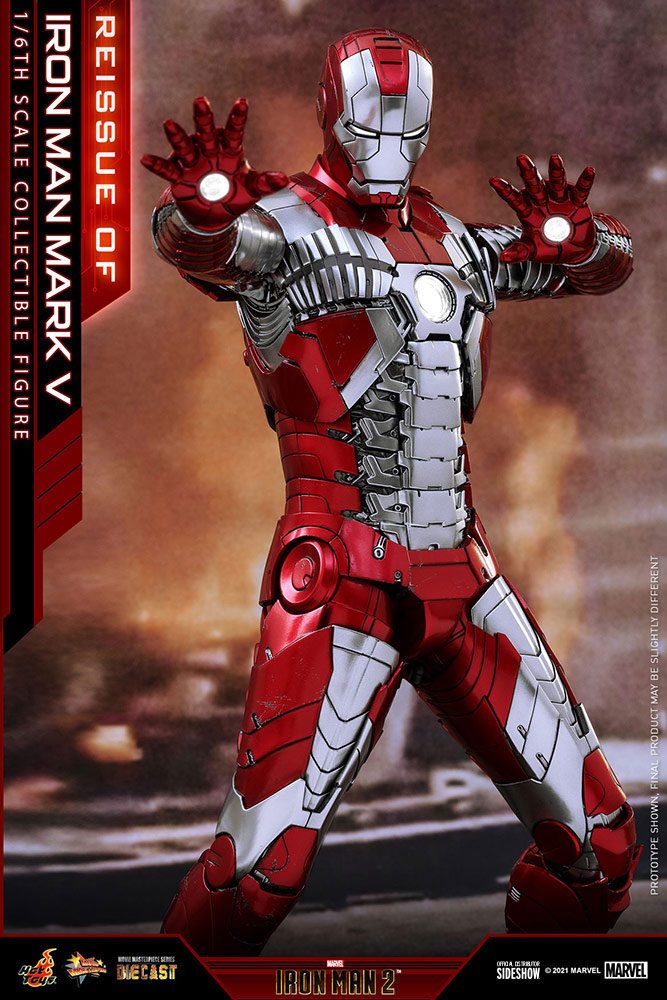 Iron Man 2 Movie Masterpiece Series Diecast Action Figure 1/6 Iron Man Mark V 32 cm