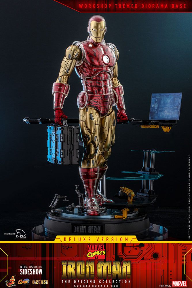Marvel The Origins Collection Comic Masterpiece Action Figure 1/6 Iron Man Deluxe Version 33 cm