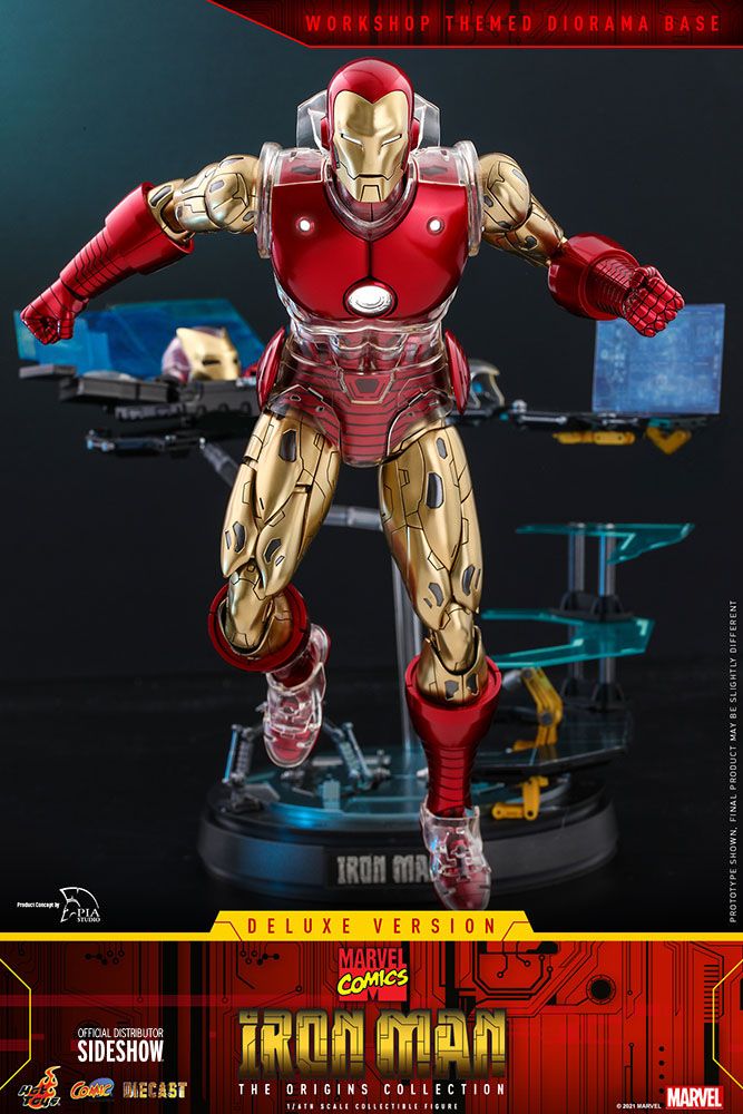 Marvel The Origins Collection Comic Masterpiece Action Figure 1/6 Iron Man Deluxe Version 33 cm