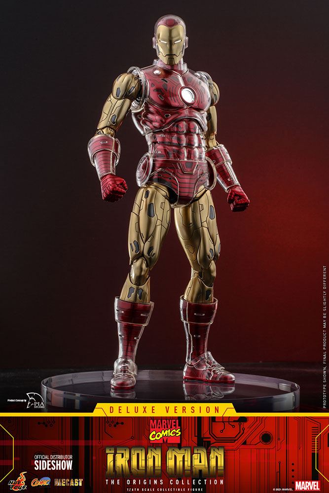 Marvel The Origins Collection Comic Masterpiece Action Figure 1/6 Iron Man Deluxe Version 33 cm
