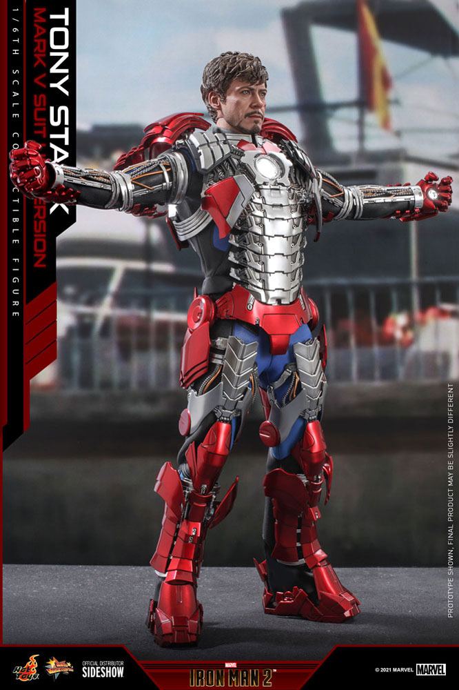 Iron Man 2 Movie - Tony Stark (Mark V Suit Up Version) - Masterpiece Action Figure 31 cm