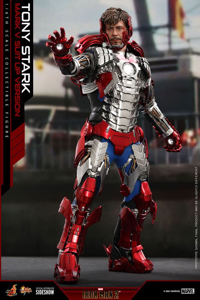 Iron Man 2 Movie - Tony Stark (Mark V Suit Up Version) - Masterpiece Action Figure 31 cm