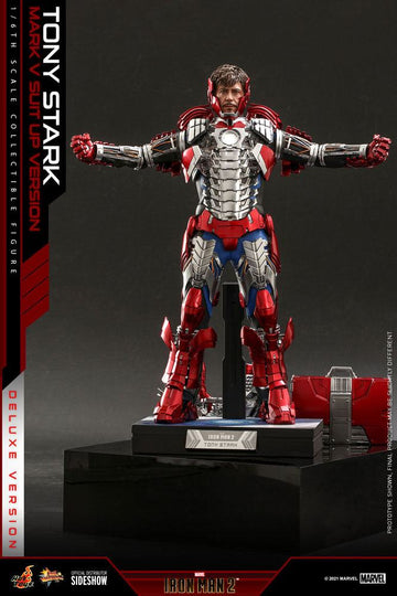 Iron Man 2 Movie - Tony Stark (Mark V Suit Up Version) Deluxe - Masterpiece Action Figure 31 cm