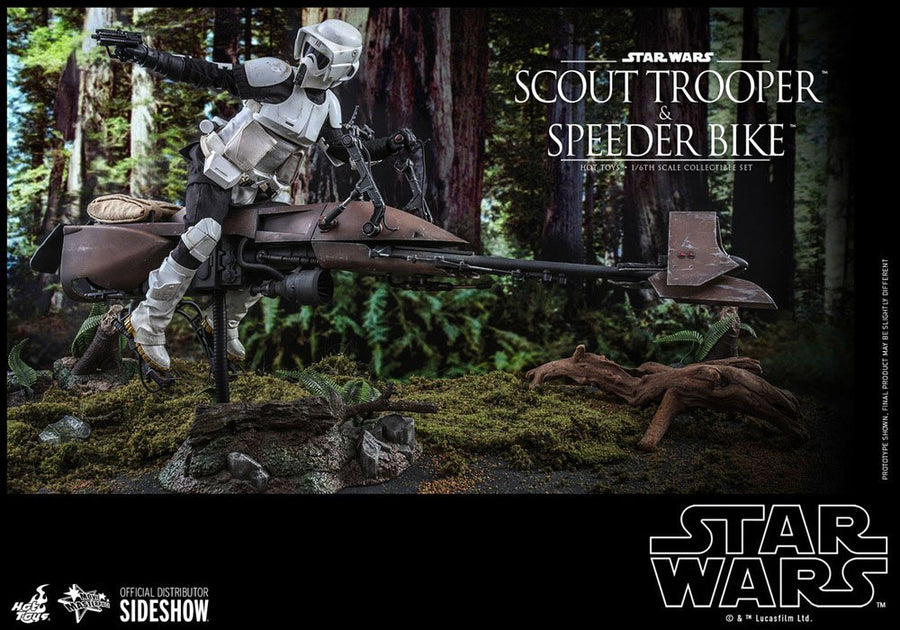 Star Wars Episode VI Action Figure 1/6 Scout Trooper & Speeder Bike 30 cm