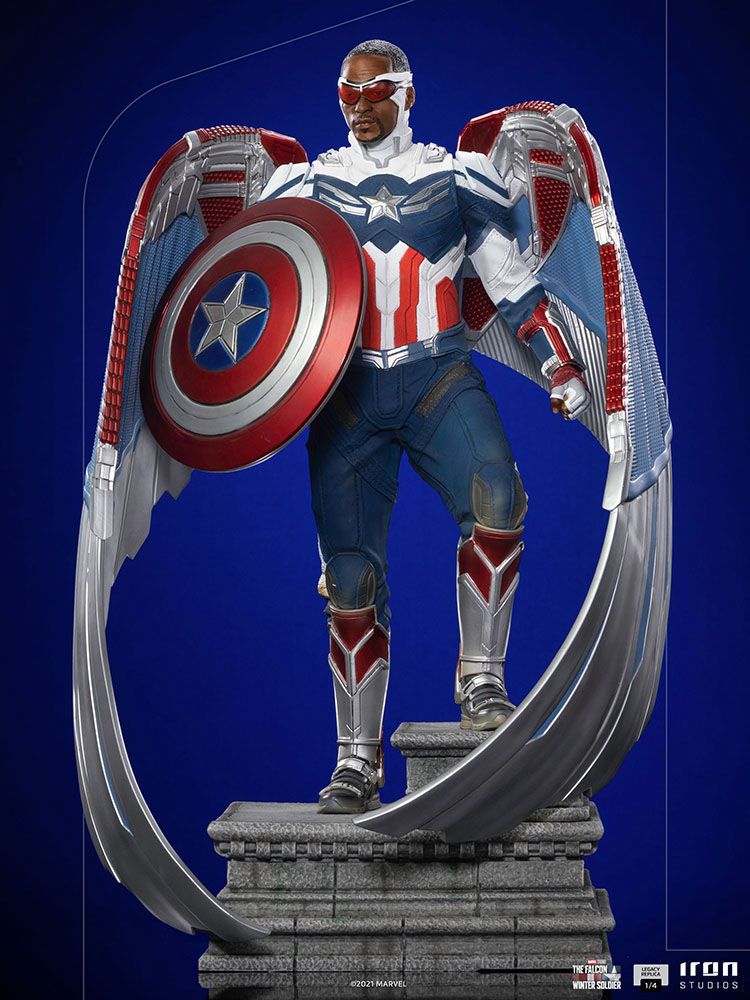 The Falcon and the Winter Soldier Legacy Replica Statue 1/4 Captain America Sam Wilson (Complete)