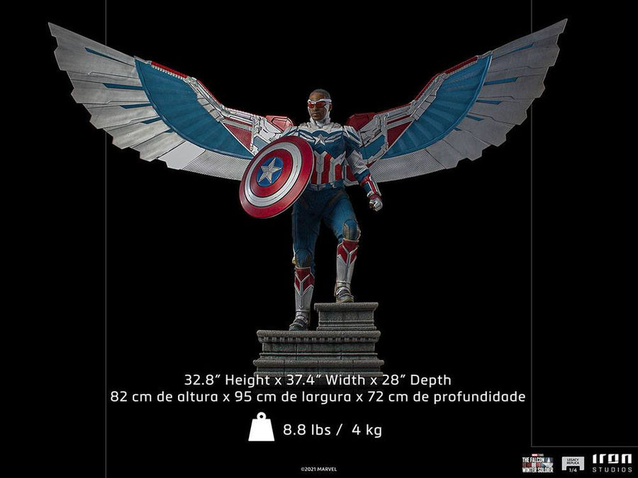 The Falcon and the Winter Soldier Legacy Replica Statue 1/4 Captain America Sam Wilson (Complete)