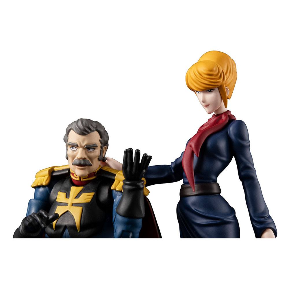 Mobile Suit Gundam G.M.G. Action Figures with Vehicle Principality of Zeon Team Ramba Ral Set 10 cm