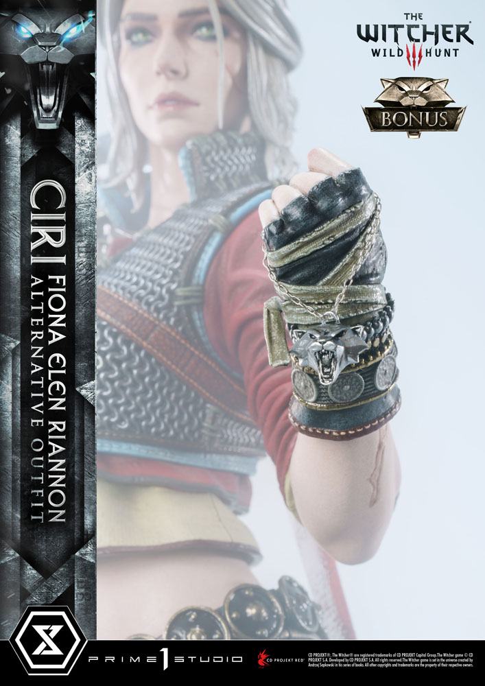 Witcher 3 Wild Hunt Statue 1/4 Cirilla Fiona Elen Riannon Alternative Outfit Deluxe Bonus Version 55 cm