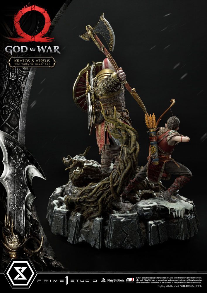 God of War Premium Masterline Series Statue Kratos and Atreus in the Valkyrie 72 cm