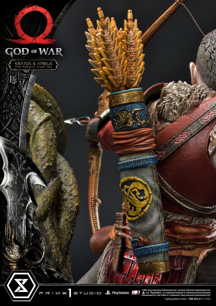 God of War Premium Masterline Series Statue Kratos and Atreus in the Valkyrie 72 cm