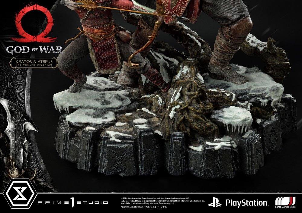God of War Premium Masterline Series Statue Kratos and Atreus in the Valkyrie 72 cm