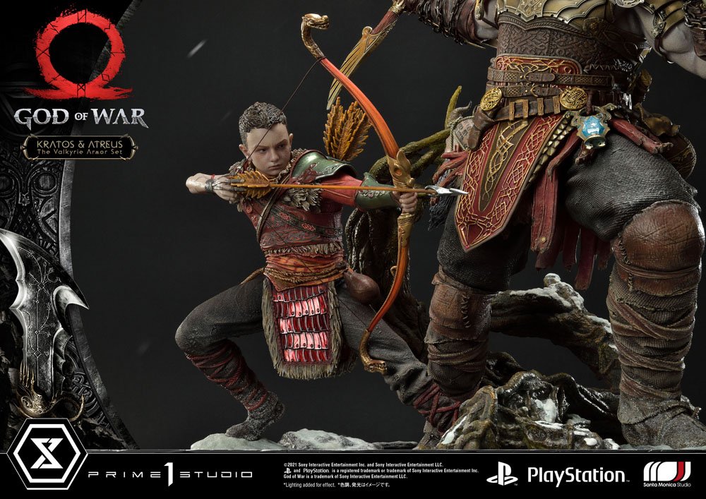 God of War Premium Masterline Series Statue Kratos and Atreus in the Valkyrie 72 cm