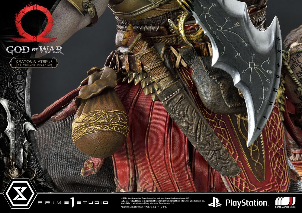 God of War Premium Masterline Series Statue Kratos and Atreus in the Valkyrie 72 cm