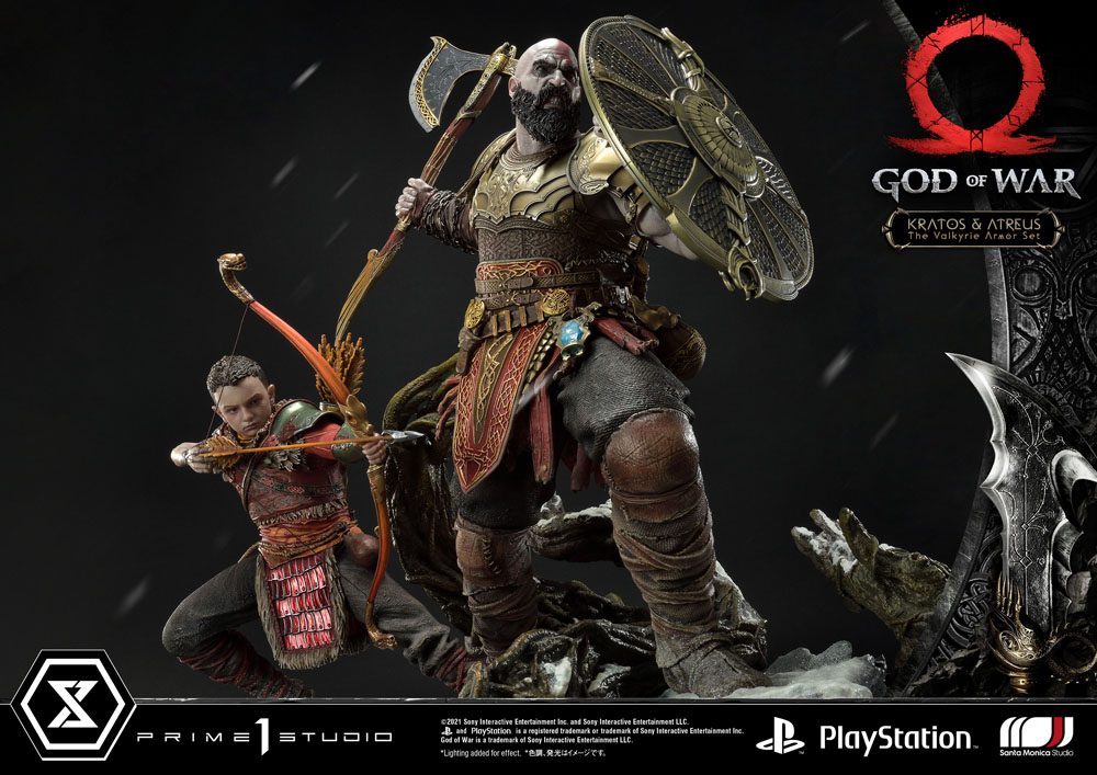 God of War Premium Masterline Series Statue Kratos and Atreus in the Valkyrie 72 cm