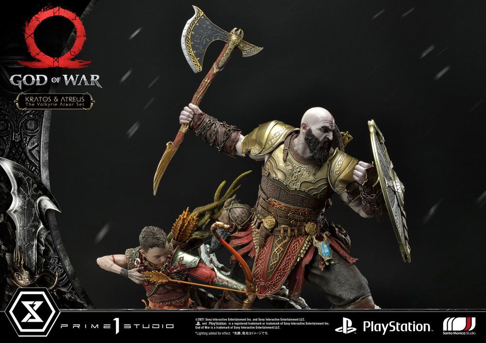 God of War Premium Masterline Series Statue Kratos and Atreus in the Valkyrie 72 cm