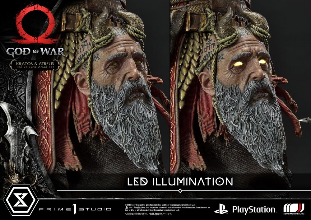 God of War Premium Masterline Series Statue Kratos and Atreus in the Valkyrie 72 cm