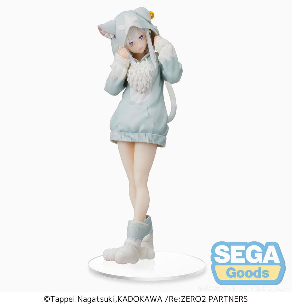 Re:Zero Starting Life in Another World SPM PVC Statue Emilia The Great Spirit Puck 21 cm