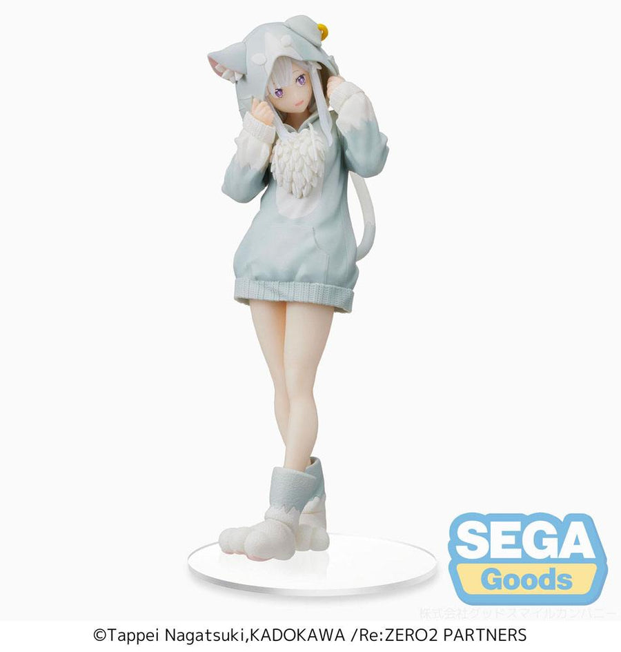 Re:Zero Starting Life in Another World SPM PVC Statue Emilia The Great Spirit Puck 21 cm