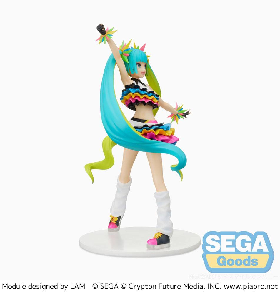 Hatsune Miku Project DIVA Mega39&#39;s FIGURIZM Statue Catch the Wave 25 cm