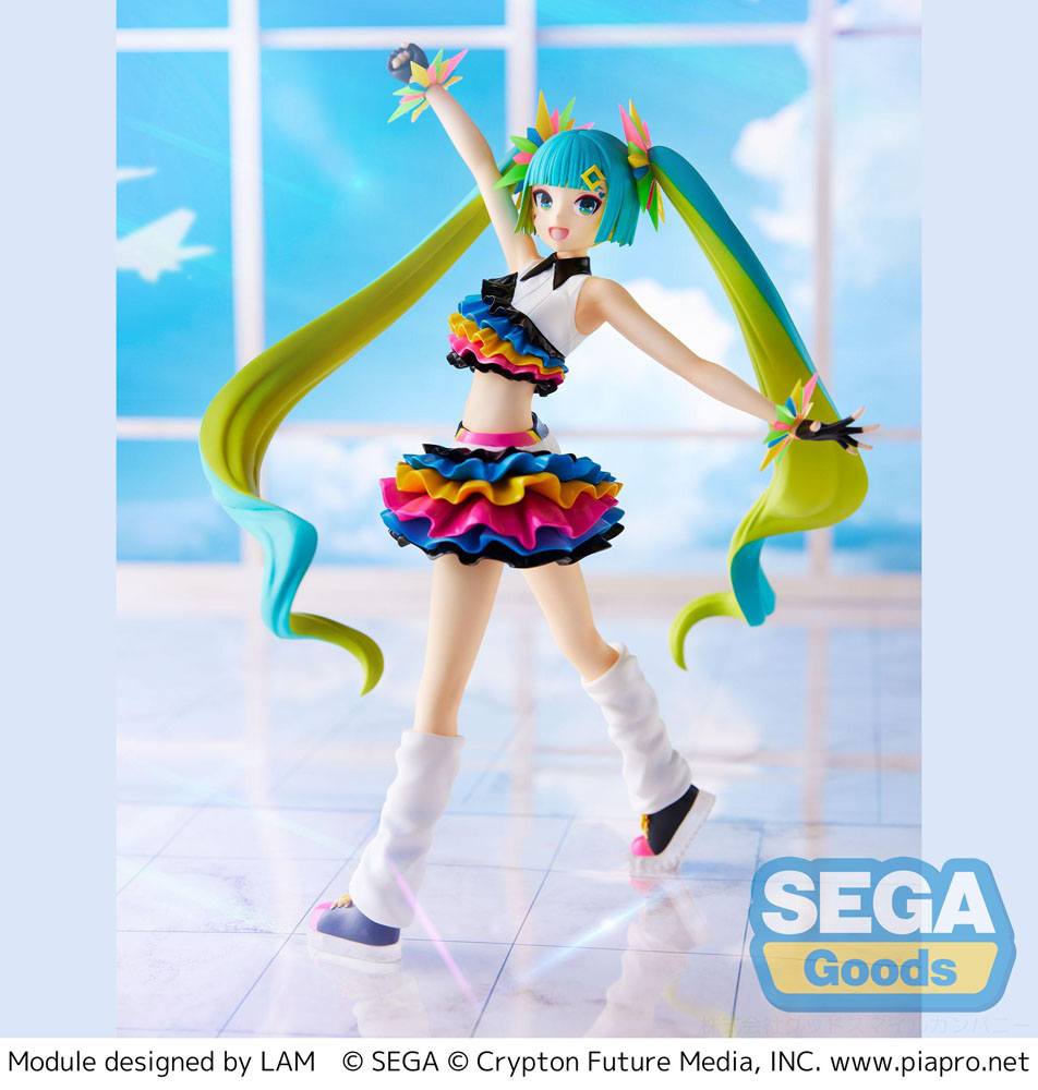 Hatsune Miku Project DIVA Mega39&#39;s FIGURIZM Statue Catch the Wave 25 cm