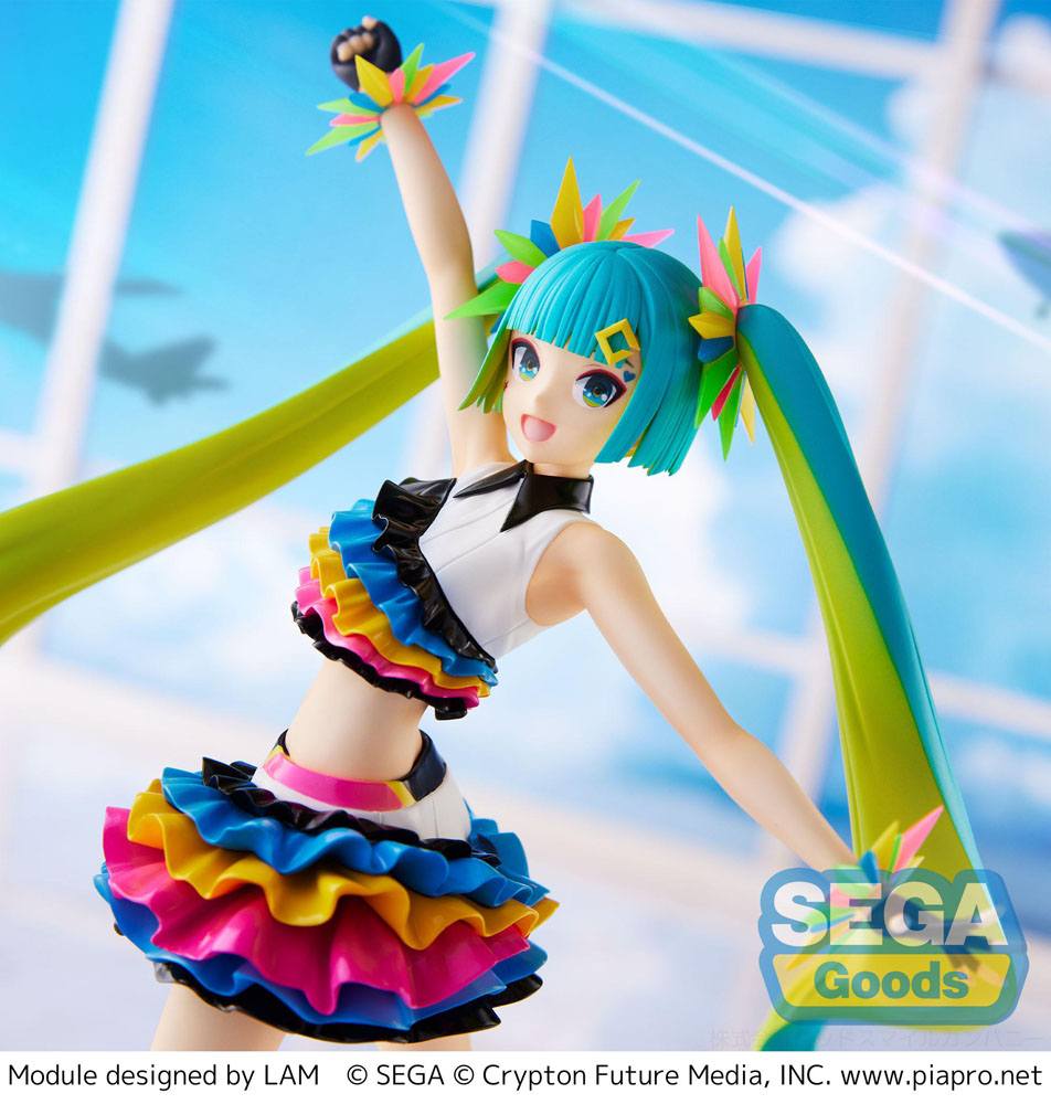 Hatsune Miku Project DIVA Mega39&#39;s FIGURIZM Statue Catch the Wave 25 cm