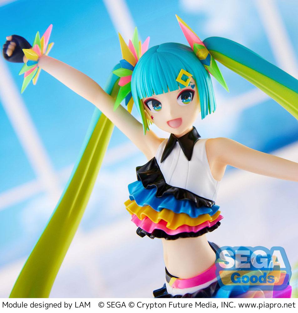 Hatsune Miku Project DIVA Mega39&#39;s FIGURIZM Statue Catch the Wave 25 cm