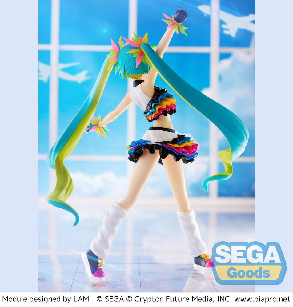 Hatsune Miku Project DIVA Mega39&#39;s FIGURIZM Statue Catch the Wave 25 cm